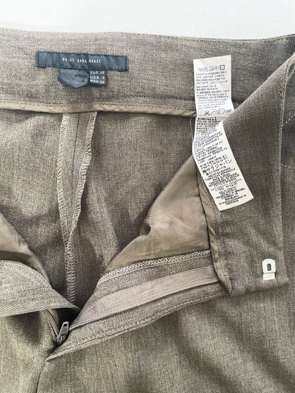 Vintage Zara Basic 2 Piece Blazer & Trousers Pant Suit Set Size 6 - Picture 10 of 16